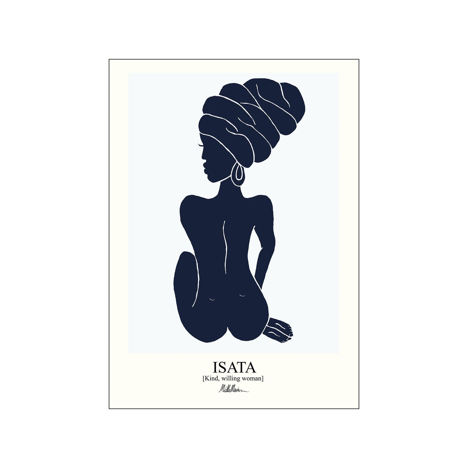 Morais Artworks Isata plakat - Blue